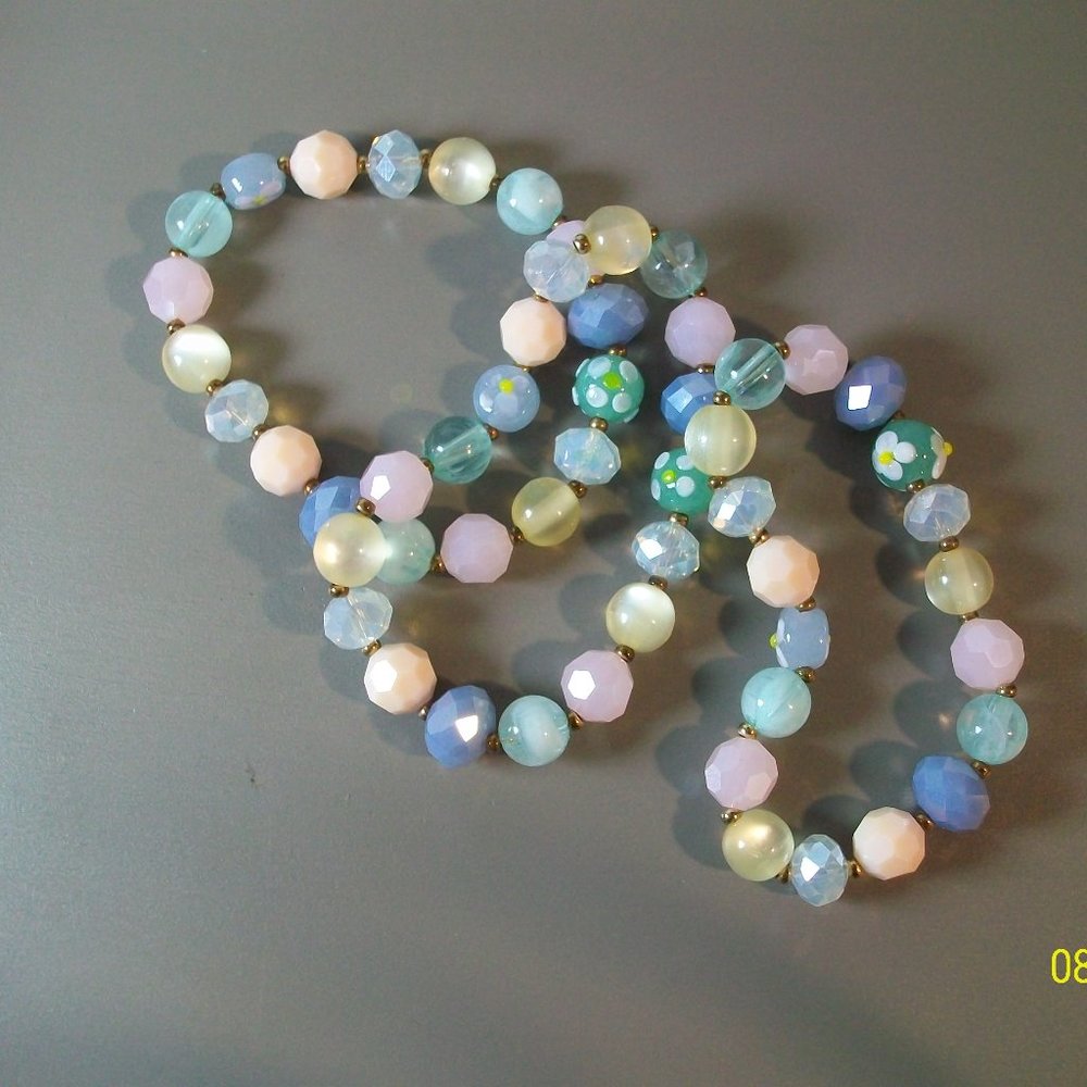 Multicolor Glass Bead Bracelets